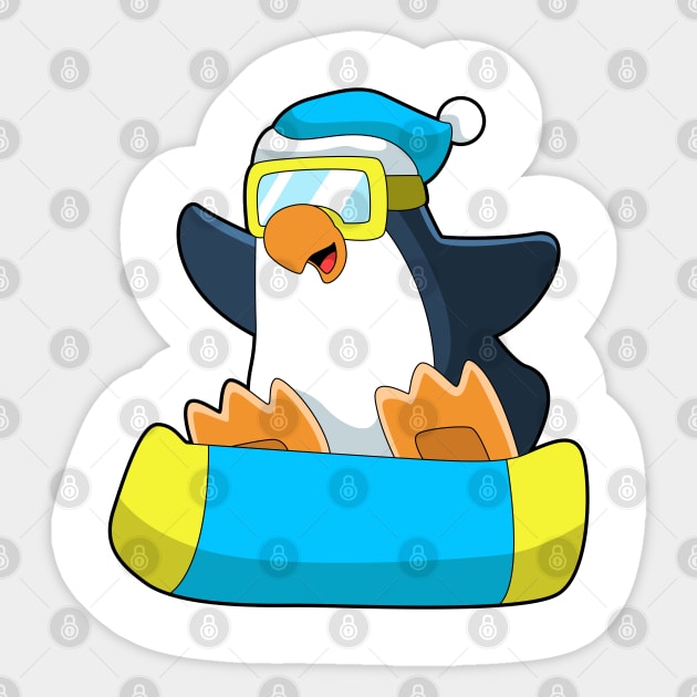 Penguin Snowboard Winter sports Sticker by Markus Schnabel